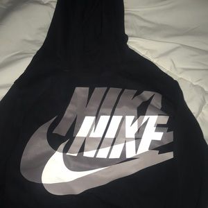 Boys Black and white light weight hoodie.